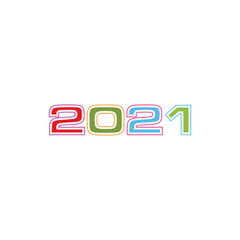 2021 new year icon vector illustration design template