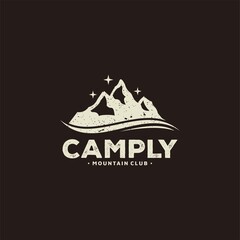 Mountain for Outdoor Adventure Emblem Logo design inspiration Hiking, , Badges, Banners, Emblem For Mountain, Hiking, Camping, Expedition And Outdoor Adventure. Exploring Nature vintage mountain logo