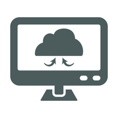 Cloud, computing network, storage icon. Vector graphics
