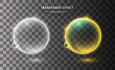 Colorful transparent bubbles