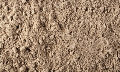 Organic linseed protein powder pile background and texture