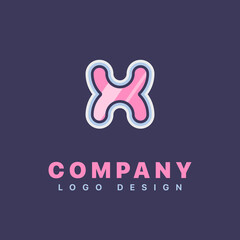 Letter X logo design template. Company logo icon