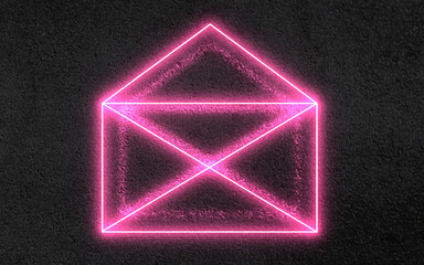 Naklejka premium 3D mail symbol sign icon . 3d illustration