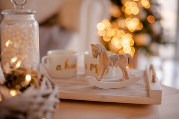 figurine of a horse in the New Year's interior
