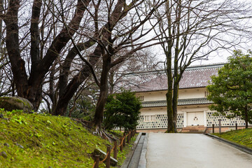 日本　石川県金沢市、金沢城の三十間長屋