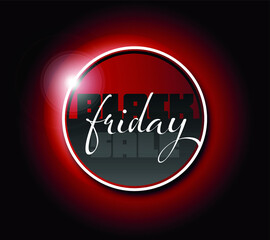 Black Friday sale inscription design template. Black Friday banner. Vector illustration