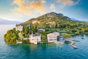 Punta San Vigilio, Garda Lake, Italy - obrazy, fototapety, plakaty