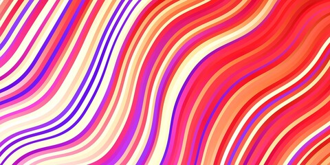 Light Red, Yellow vector template with curves.