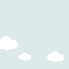 Sky background with clouds. Vector illustration