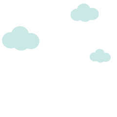 Sky background with clouds. Vector illustration