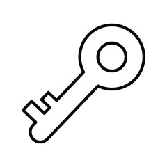 Key, keyword protection line icon. outline vector