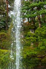 日本　石川県金沢市、兼六園の噴水