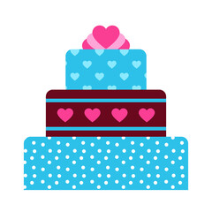 Illustration of wedding cake.