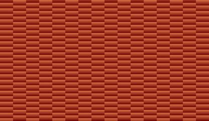 Seamless brushed aluminum of red colors texture. Metal brick abstract scale pattern. Roof tiles for virtual background, online conferences, online transmissions design vector illustration