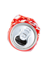 Compressed cans isolated on a white background