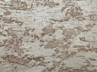 Decorative plaster. The texture of the beige surface of the wall made using Venetian plaster. Texture interior decoration element