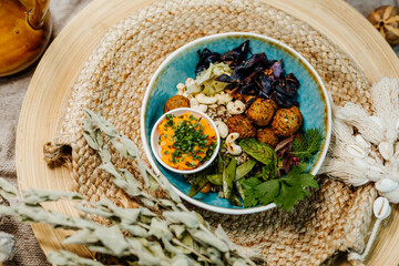 Healthy vegetarian food for a balanced diet rich in vitamins. Organic and regional products....