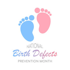 Vector illustration on the theme of National Birth Defects awareness month observed each year during January.