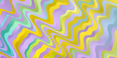 Light Multicolor vector layout with curves.
