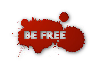 Be free con sfondo colorato