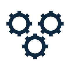 Gear, preferences icon.  Editable vector isolated on a white background.