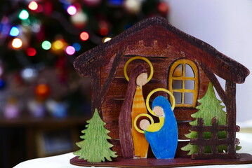 christmas wooden house