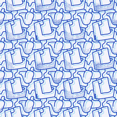  Seamless backdrop with the line hand drawn unusual abstract  pattern.