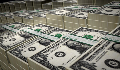 Dollar money banknotes pack