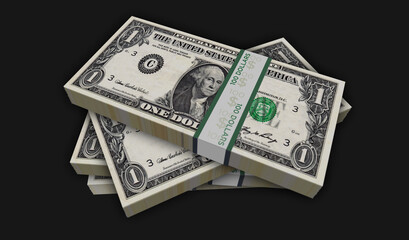 Dollar money banknotes pack