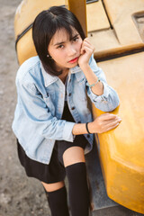 Girl in the warehouse