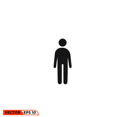 Icon vector graphic of stick figure, good for tampalte illustraion