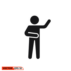 Icon vector graphic of stick figure, good for tampalte illustraion