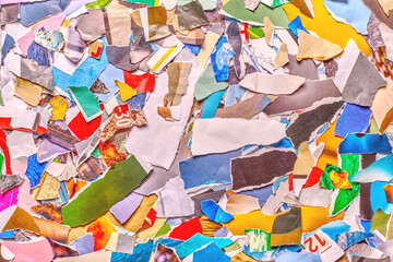 Paper scraps as background
