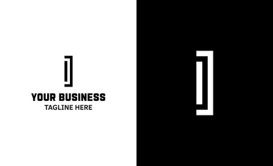 Letter I minimal vector logo. Icon mark design template