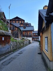 The village of Hallstatt, Austria, in the Alps