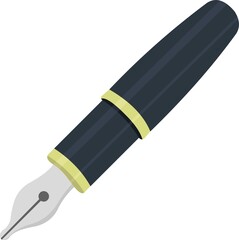 Vector emoticon illustration of a pen