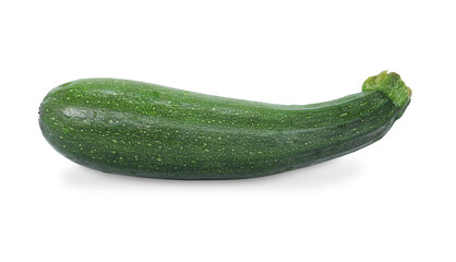 Fresh raw zucchini isolated on white background with clipping path.