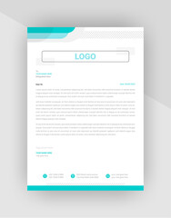 Obraz premium Professional business style letterhead template design / cover letter - vector minimalist colorful design