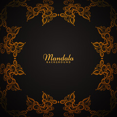 Stylish decorative mandala design retro background