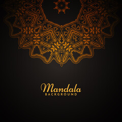 Stylish decorative mandala design retro background