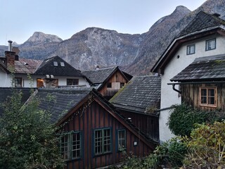 Fototapeta na wymiar The village of Hallstatt, Austria, in the Alps