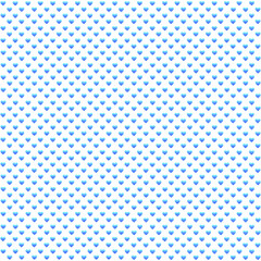 Blue heart sweet valentine repeat pattern and seamless vector