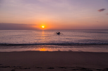 Tropical sunset in Bali