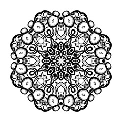 Artistic beautiful mandala design isolated