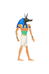 エジプト 神　アヌビス　水彩 イラスト