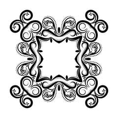 Ethnic mandala abstract design isolated