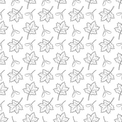 Maple leaf seamless pattern