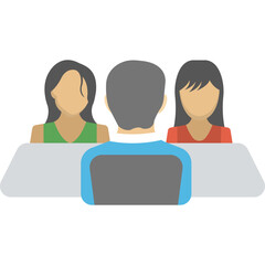 Fototapeta premium Flat icon of a group of people standing together 