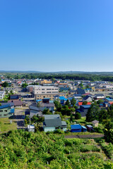 Obraz premium 道北の小さな町幌延町