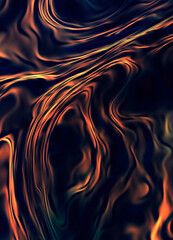 Dark matter substance. Liquid metal surface. Scary fluid metallic background. 3d render abstraction